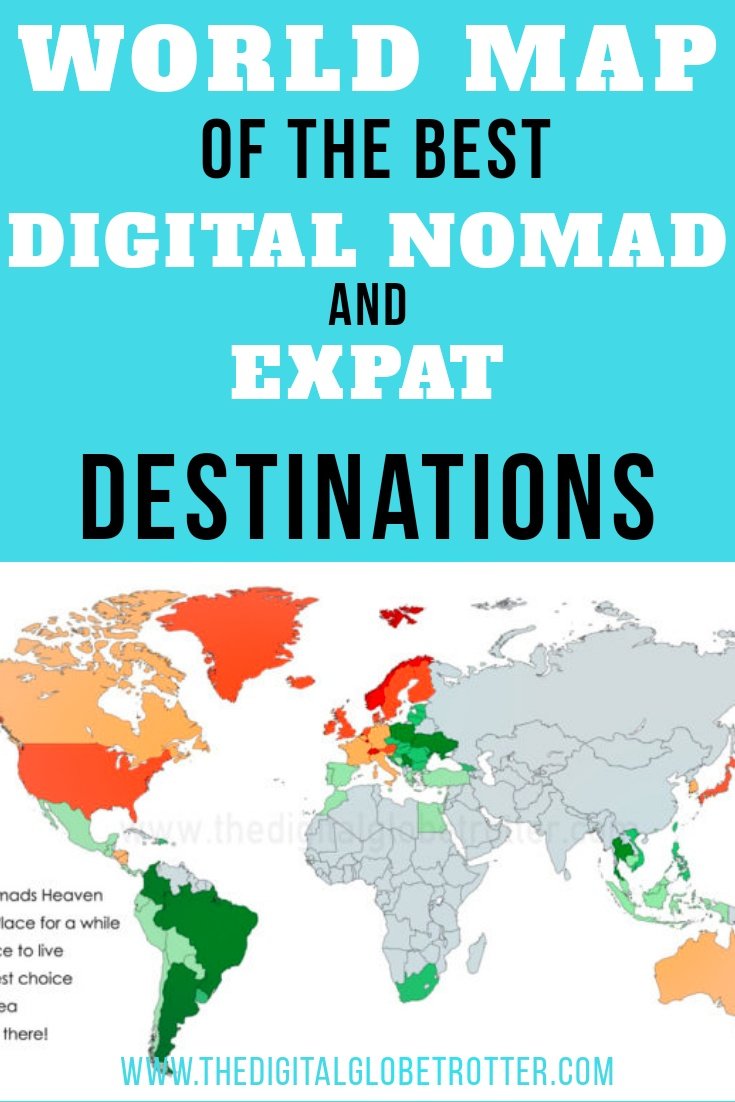 World Ranking MAP of the Best Digital Nomad Destinations The Digital