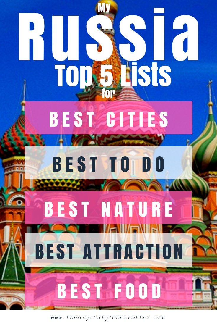 Super guide on russia - My Russia Top 5 Lists Best Cities, best Nature, Best food, Best festivals #visitrussia #russiatrips #travelrussia #russiaflights #russiahotels #russiahostels #russiaairbnb #russiatips #russiabeaches #russiamaps #russiablog #russiaguide #russiatours #russiabook #russiainfo #russiatripadvisor #visitmoscow russiatours #transsiberian #visitstpetersburg #stpetersburgtips #moscowtips 