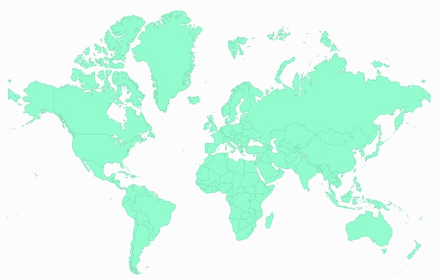 Visited countries map